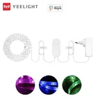 Умная Светодиодная лента XIAOMI MIJIA Yeelight Aurora Plus, цветная RGB лампа с Wi-Fi, 16 миллионов светодиодов, 60 светодиодов, помощник Mi Home, 2 м