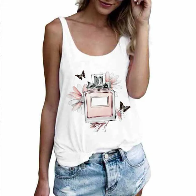 Sexy Tops Summer Harajuku Sleeveless Camisole Tank Vest Feathers Dream Catcher Print Casual Loose Women Female T-Shirt 90s | Женская