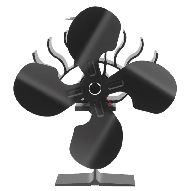 4 Blade вентилятор для печи работающий от тепловой энергии деревянных бревен