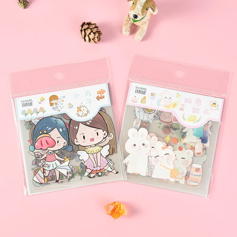 

10PCS Cartoon Stickers, Pocket Stickers, Hand Account, Vitality Girl Dress Up Stickers, Water Cup Hand Account Material Collage.