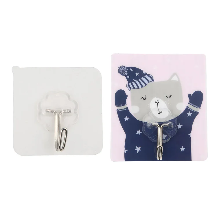 6 шт. пластиковый прозрачный крючок для ванной комнаты | Дом и сад