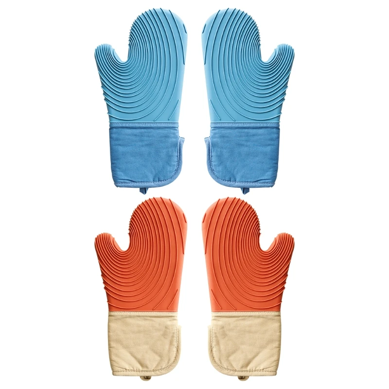 

Силиконовые варежки для духовки, утолщенные практичные силиконовые варежки премиум-класса для сохранения места, термостойкие варежки, под...