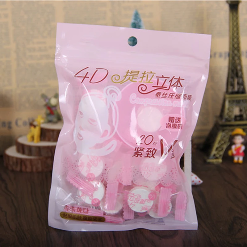 

20PCS Compressed Facial Mask Sheet Beauty DIY Disposable Mask Paper Cotton Skin Care Wrapped Normal Thick M88