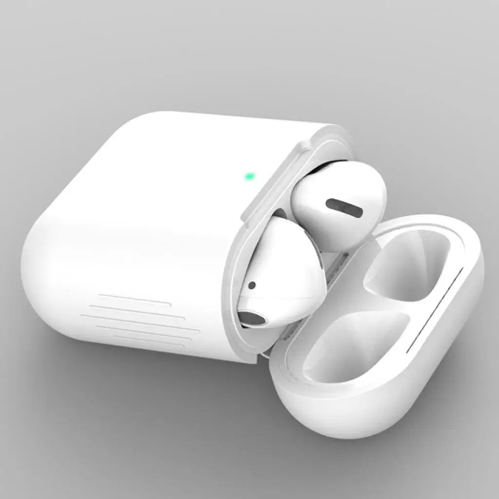White Для AirPods ТПУ силиконовый Bluetooth беспроводной чехол для наушников Защитный чехол Аксессуары для Apple Airpods зарядная коробка - Цвет: White