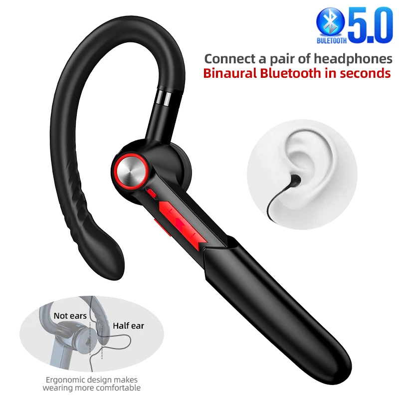 

Headset BT5.0 Earpiece Handsfree Business Headphones наушники Wireless Earphone Earbud For IPhone Xiaomi Samsung