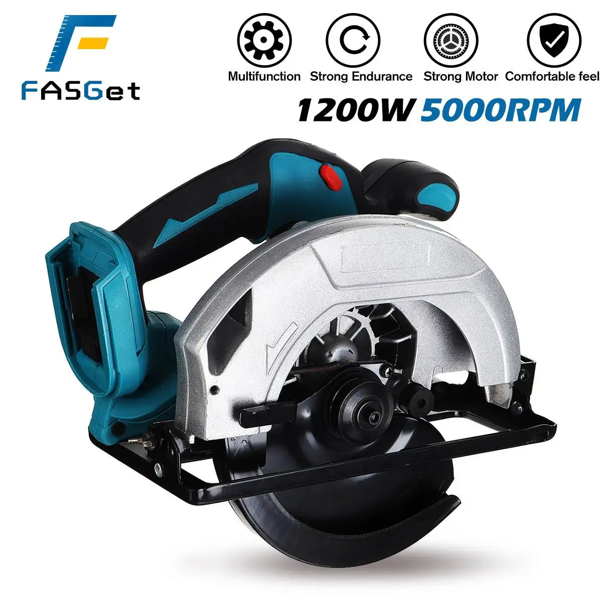 

1200W 5000RPM Electric Circular Saw 185mm Power Tools Dust Passage Multifunction Cutting Machine For Makita 18V Battery