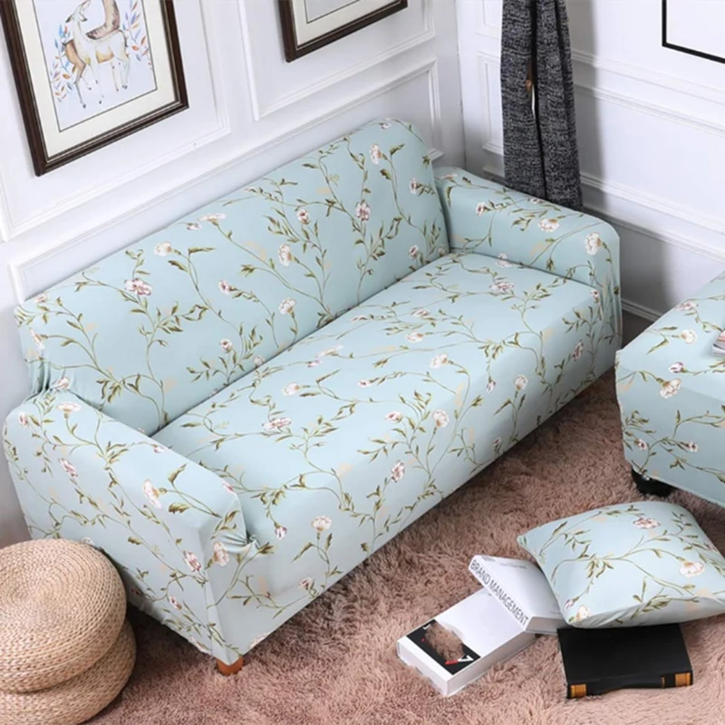 Elastic Sofa Set Furniture Protective Cover Printing Fashion Fabric 1 2 Pillowcase | Дом и сад