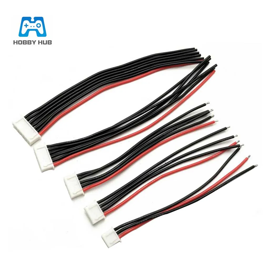 5 шт./лот Кабель зарядного устройства 10 см 100 мм RC Lipo батарея 2s 3s 4S 5S 6s 22AWG кабель для