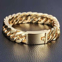 men double buckle bracelet retro gold plated mens electroplated chain link buckle bracelets metal bangle chain jewelry gifts