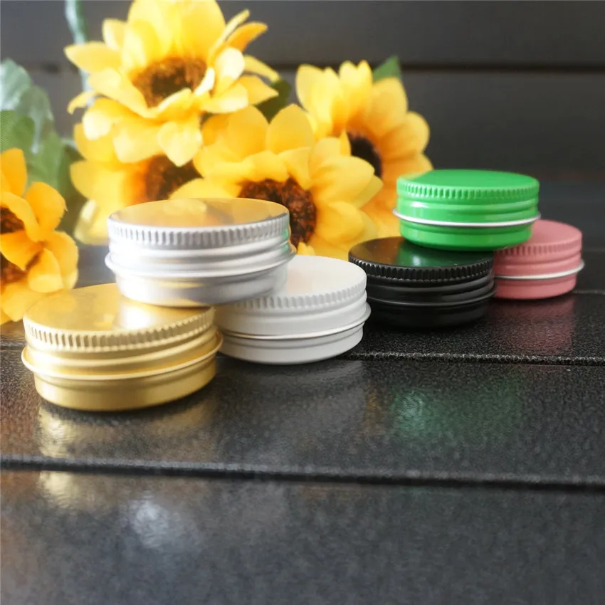 

10-200pcs15g Empty Round Refillable Aluminum Box Metal Tin Cans 15ml Green Cosmetic Cream White Jar Tea Aluminum Pot Containers