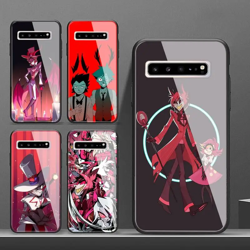 

Alastor Hotel Harzbin Glass Phone Case for Samsung Galaxy S20 Ultra S10 S9 S8 S7 Plus Edge S10 E lite Note 8 9 10 Pro Cover