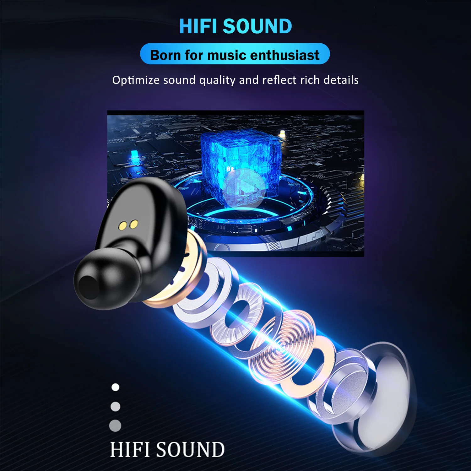 F9-5 BT 5,0 беспроводные наушники IPX7 водонепроницаемые HiFi наушники с шумоподавлением TWS спортивные наушники с светодиодный чехол для зарядки