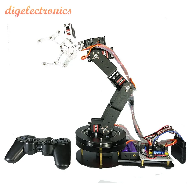 6 градусов свободы механический робот-рычаг алюминиевый радиоуправляемый с