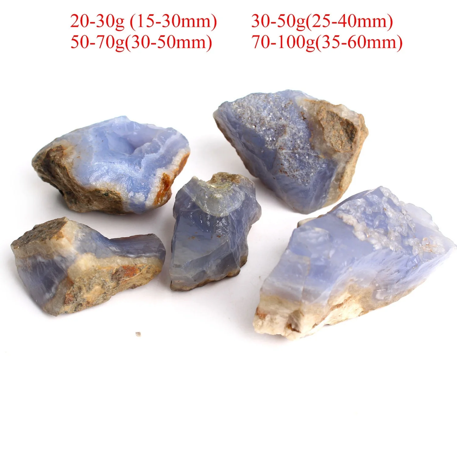 1 шт. Натуральный Необработанный синий халцедон неправильной формы