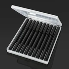 Ручка перьевая Jinhao 65 серии со стальным корпусом, карандаш с Экстра тонким наконечником для письма и письма в офисе и школе, 10 шт.