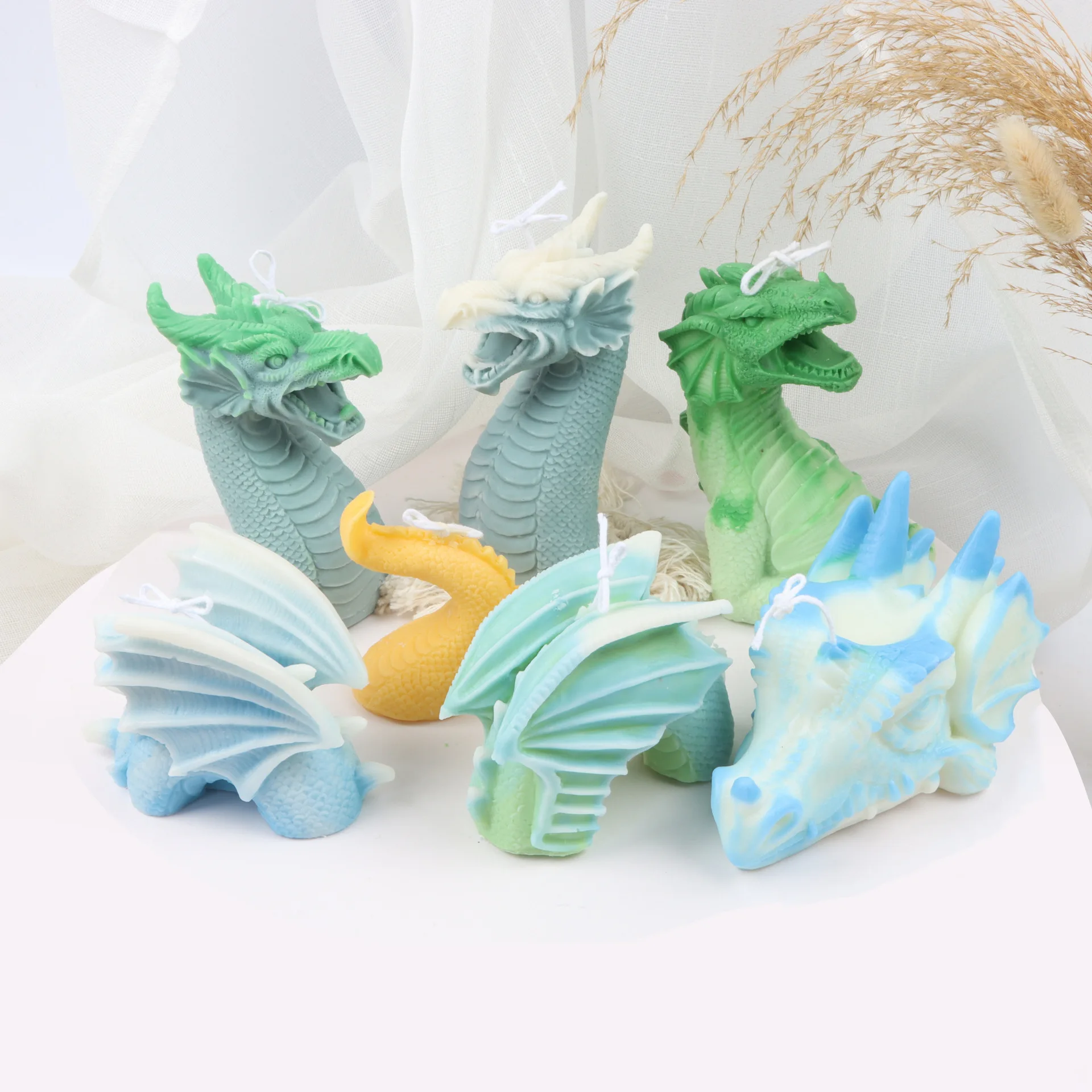 

3D Dragon Scented Silicone Candle Mold DIY Handmade Soap Gypsum Clay Resin Crafts Making Mould Home Decoration Ornaments 2022