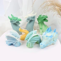 3d dragon scented silicone candle mold diy handmade soap gypsum clay resin crafts making mould home decoration ornaments 2022