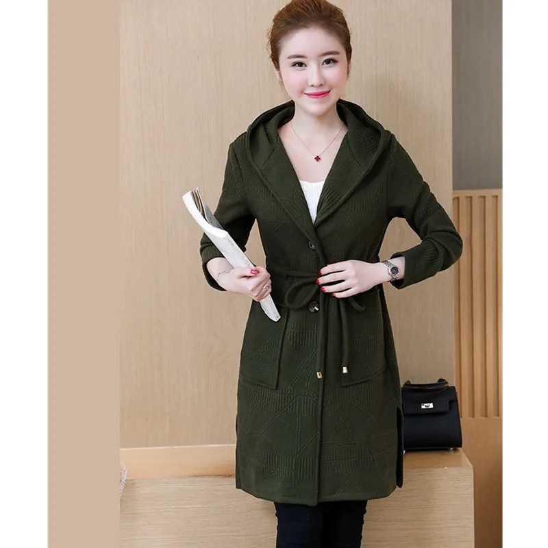 Вязаный свитер UHYTGF на весну и осень пальто женская модная свободная блестящая