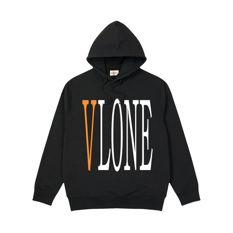

Vlone TRENDY 2021 Hooded Sweater Male Classic Couple High Street Fashion Brand Trend Loose Big V Coat Female Tee