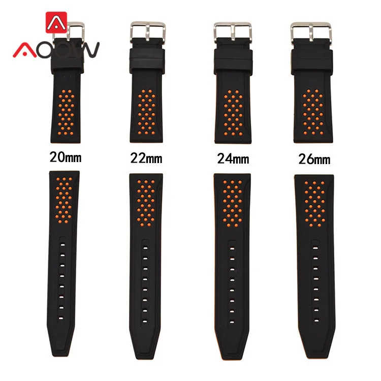 Мягкий силиконовый ремешок 20 мм 22 мм 24 мм 26 мм для samsung Galaxy Watch Active 42 мм 46 мм gear S3 Amazfit Sport Водонепроницаемый браслет