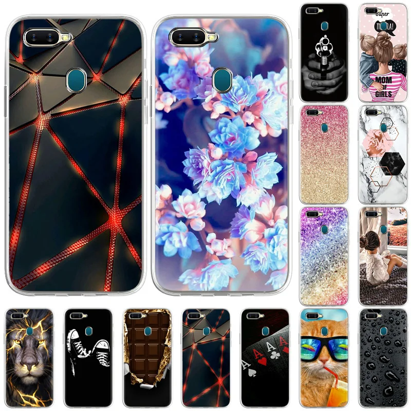 

Reno 5 4 Lite Case For Oppo 4F ACE Soft Cat Funda Find X3 Lite Neo F5 F9 X X2 F17 F19 Pro Slicone TPU Painted Phone Cover Coque