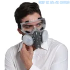 Полумаска для защиты от пыли, защитные очки, самовсасывающий респиратор, двойные 5-слойные фильтры для плотника, ежедневная защита от тумана, безопасная для работы