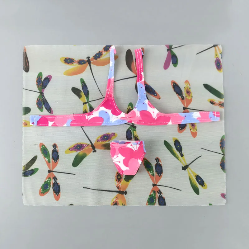 1 комплект цветочный бюстгальтер и трусы бикини нижнее белье для куклы Барби