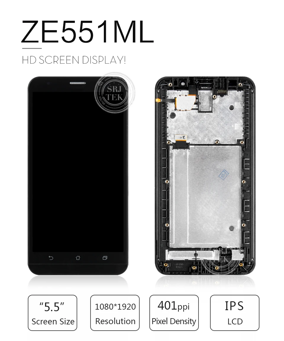 5,5 ''ЖК-дисплей для ASUS Zenfone 2 ZE551ML Z00AD, ЖК-дисплей, сенсорный экран, дигитайзер ZE551ML, ЖК-сборка, запасные части