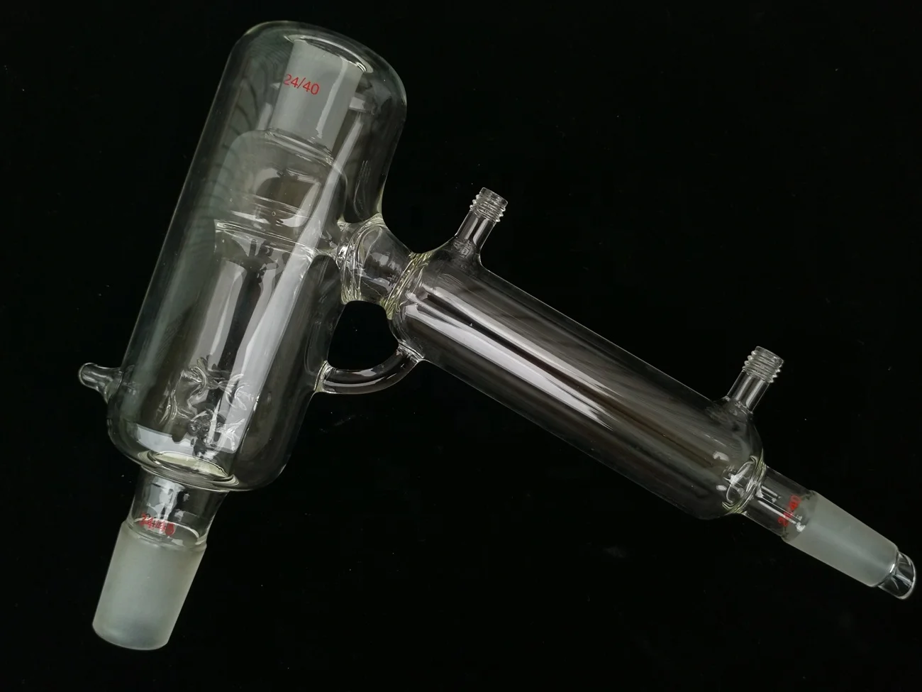 

Glass Short Path Distillation Head 5L Anti Reflux Bottom Joint 34/45 and Cut Off Adapter 75 Degree