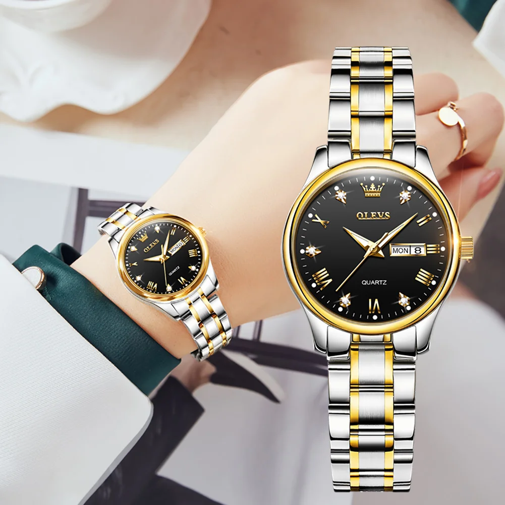 Women's Business Wristwatch Quartz Waterproof Casual style with Stainless Steel Watchband luxury luminous brand female clock