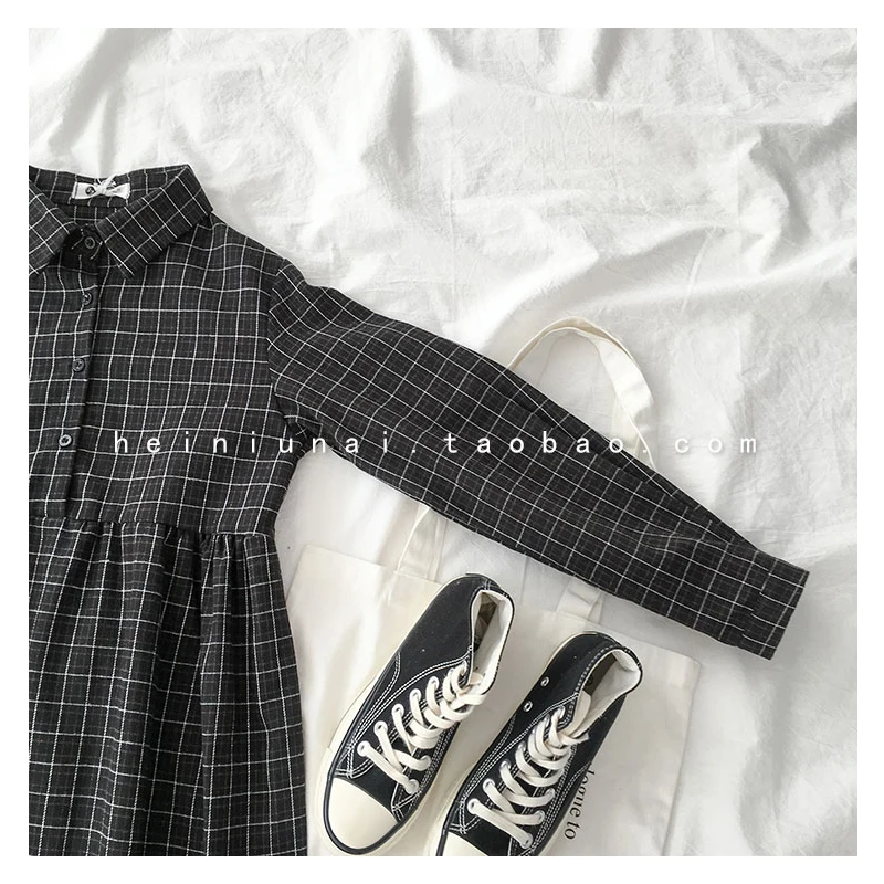 Платье женское с высокой талией и длинным рукавом | Женская одежда