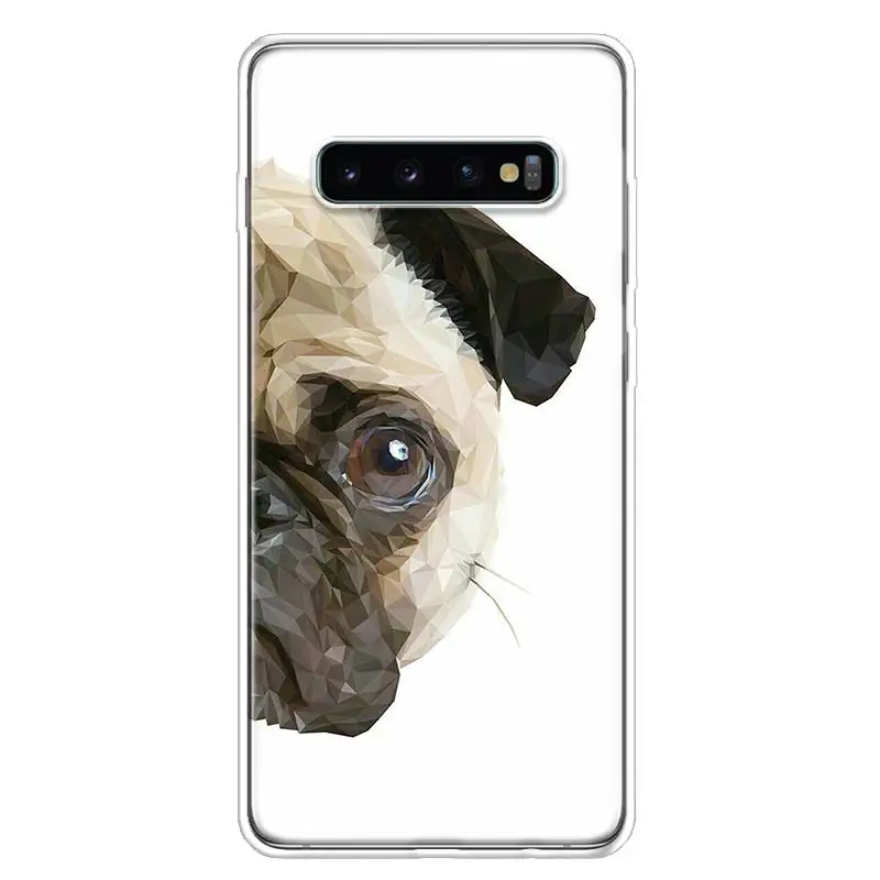 Изображением симпатичного мопса или крышка чехол для телефона для samsung Galaxy S10+ Note 10 9 8 S9 S8 J4 J6 J8 плюс S7 S6 корпус под плетенную сумку
