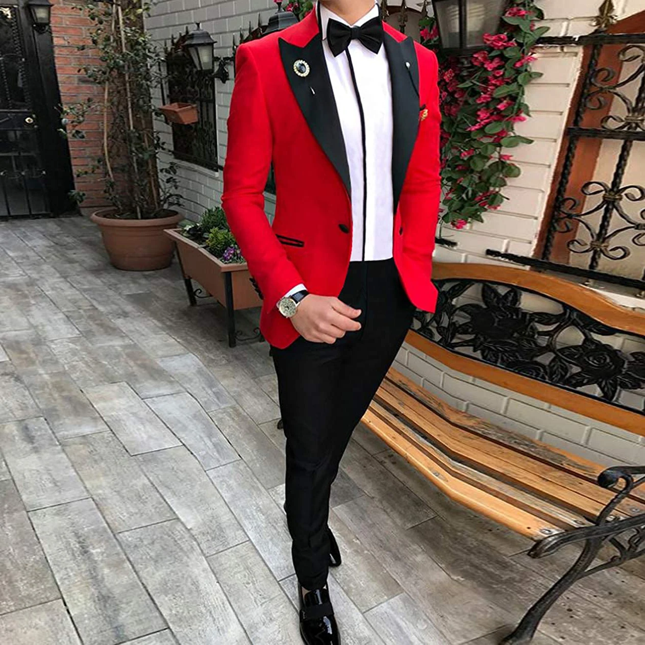 Мужские костюмы из 2 предметов Классические облегающие повседневные деловые