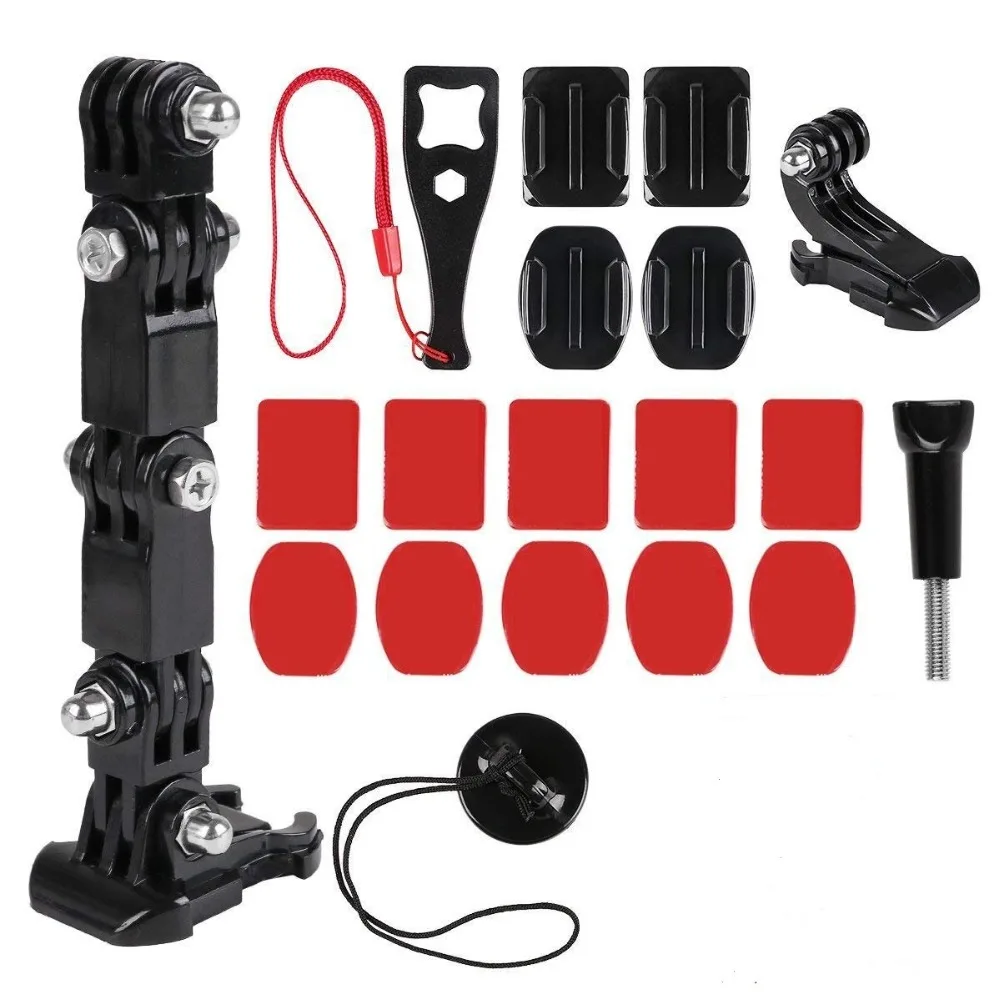 

Motorcycle Helmet Mount Curved Adhesive Arm For Xiaomi yi 4K Gopro Hero 7 6 5 4 3 SJCAM sj4000 Eken H9 Action Camera Accessories