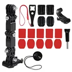 Крепление на мотоциклетный шлем для Xiaomi yi 4K Gopro Hero 7 6 5 4 3 SJCAM sj4000 Eken H9, аксессуары для экшн-камеры