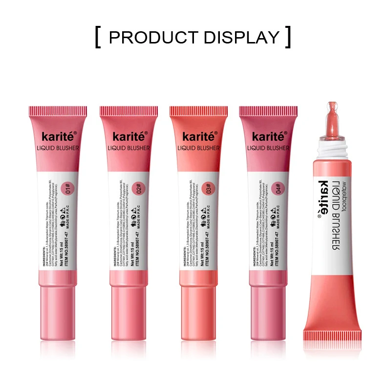 15 мл жидкие румяна Косметические гель Кремовые 4 цвета стойкие натуральные