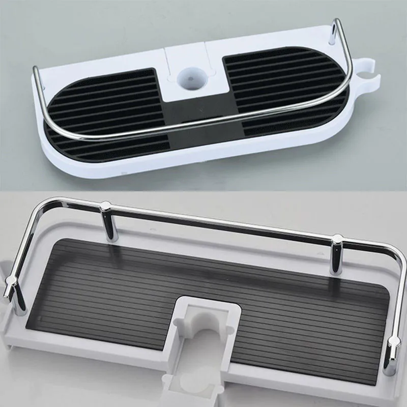 

Bathroom Organiser Tray Caddy Storage Holder Rack Pole Shelf Shower Accessory