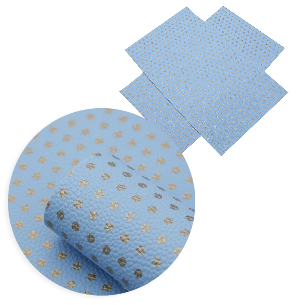 Давид аксессуары 20*33 см Золотой горошек личи искусственная кожа ткань сделай сам