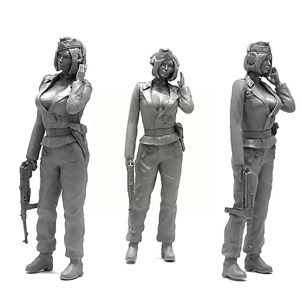 

YUFAN 1/35 Beauty Armored Force Resin Soldier 5 cm Epoxy include Toy Genuine Self-assembled Model Packaging Resin Static KO E3S4