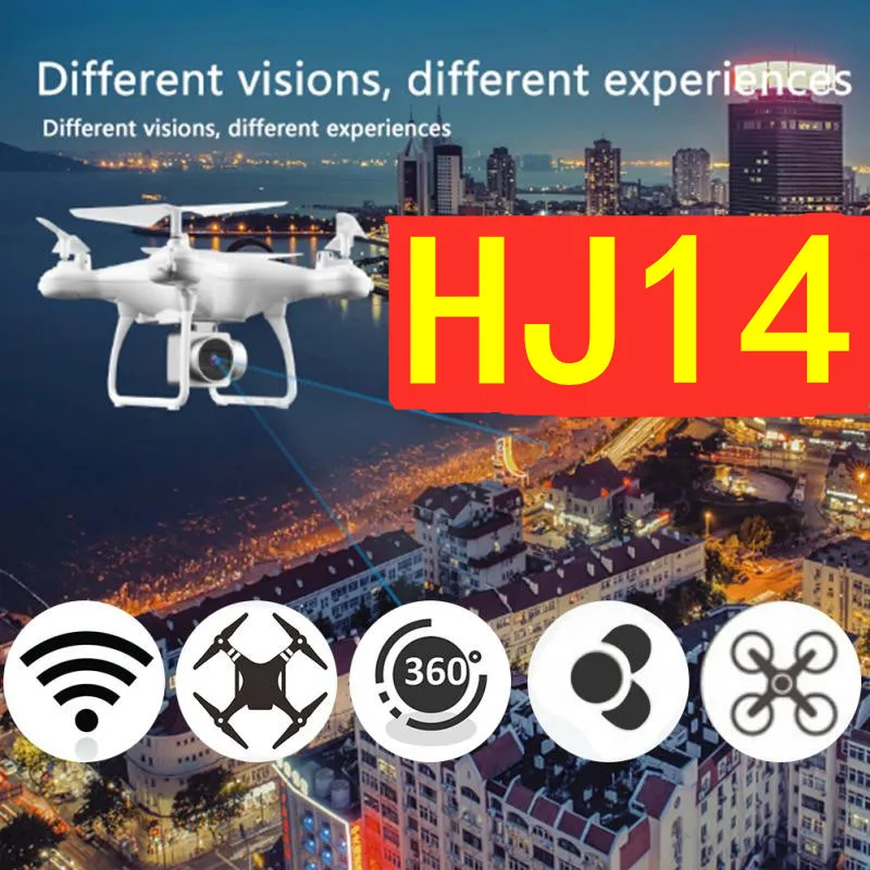 Квадрокоптер HJ14W с широкоугольной камерой HD 4K 1080P Wi Fi FPV|Радиоуправляемые