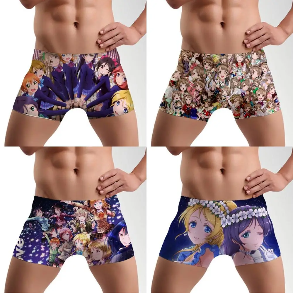1 шт. аниме lovelive Kotori Minami Мужское нижнее белье с принтом Короткие трусы