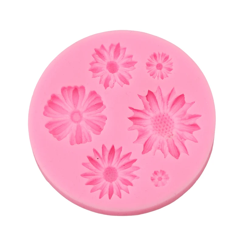 DIY 3D в форме цветка из силикона торт плесень помадки мыла льда желе формы выпечки