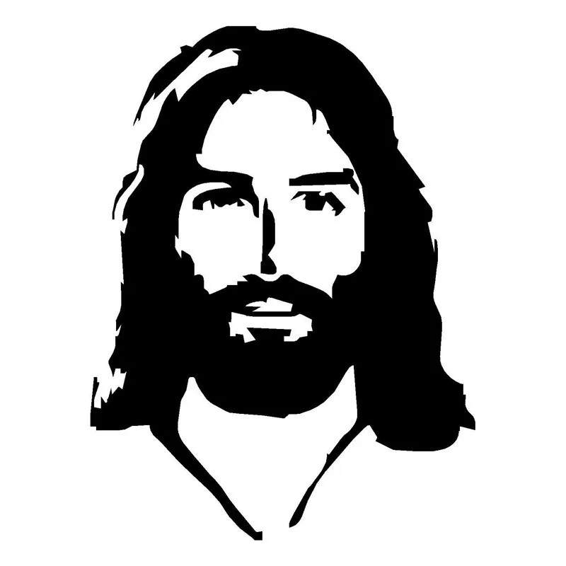 

SLIVERYSEA 9.5cm*12.7cm Jesus Figure Car Stickers Christian Religion Vinyl Car Styling Car Window Sticker and Decal