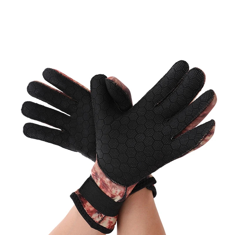 Камуфляжные неопреновые перчатки с крючком и петлей 3 мм для дайвинга подводной