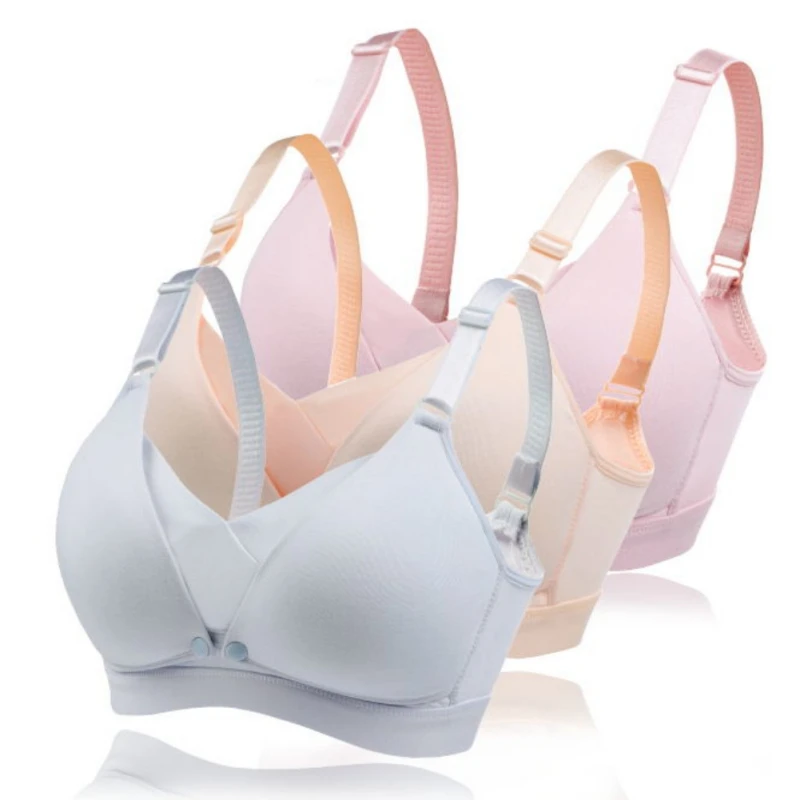 

Women Maternity Nursing Bras Pregnant Lingerie Breastfeeding Hot No Rims Front Closure Breast Feeding Bras Brassiere