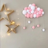 baby rattles ins nordic kids room soft decoration multi color wool ball string ornaments photography props crib mobile baby toys