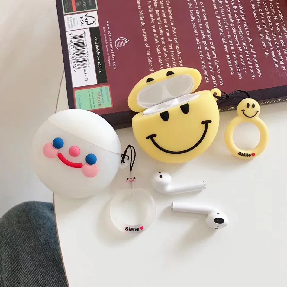 3D Силиконовые Наушники Earpods чехол для Airpods 2 Чехол милый суши мультфильм чехол для Apple Air pods чехол наушники кольцо ремень
