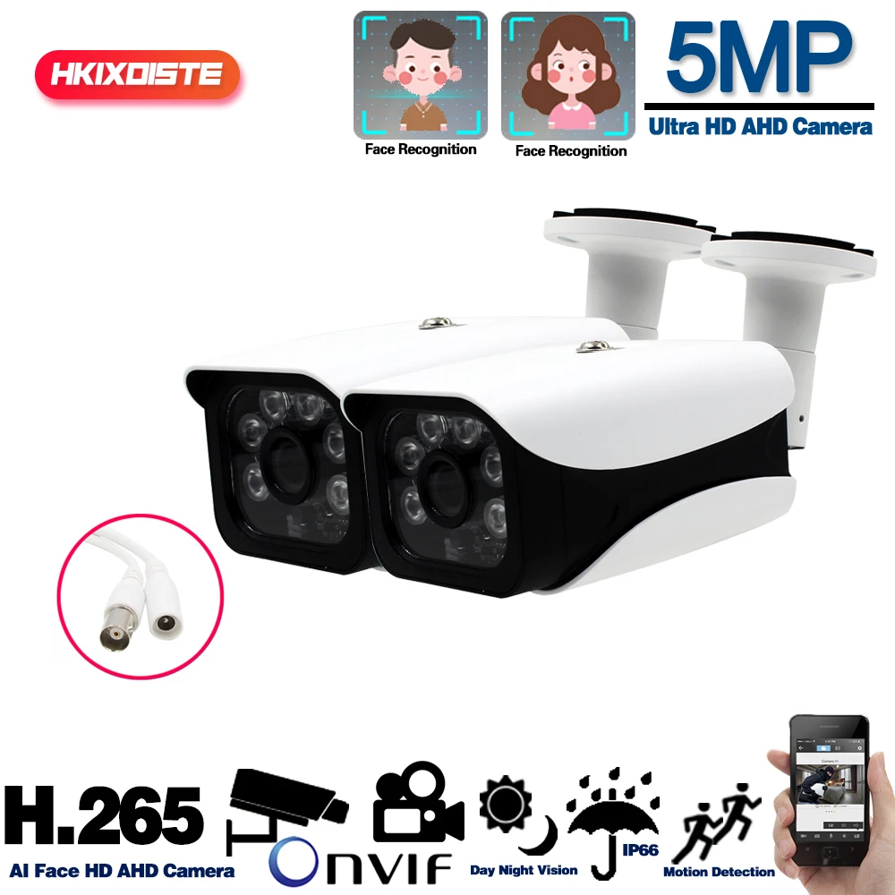 Водонепроницаемая цилиндрическая камера видеонаблюдения HD для наружного