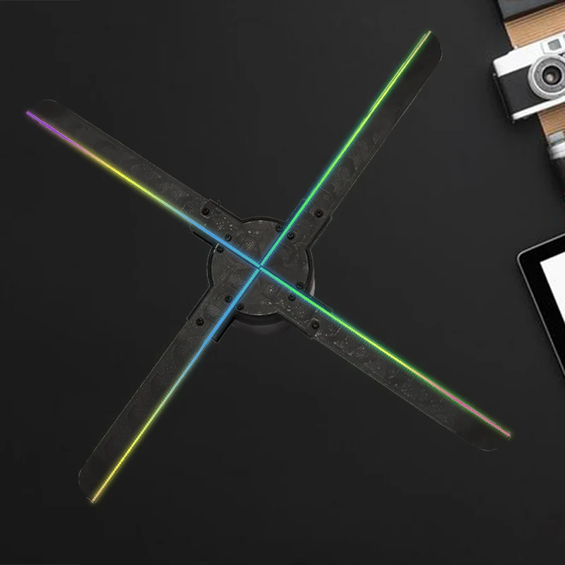 3d Advertising Fan 3D Holographic Fan Advertising Hologram Fan-shaped Holographic Imaging Lamp Color 3d Advertising Fan