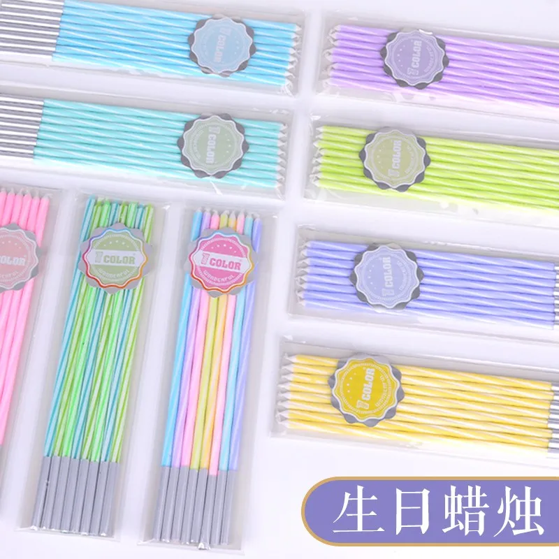 Свеча ко дню рождения импортные товары молочный цвет цветной Радужный градиент